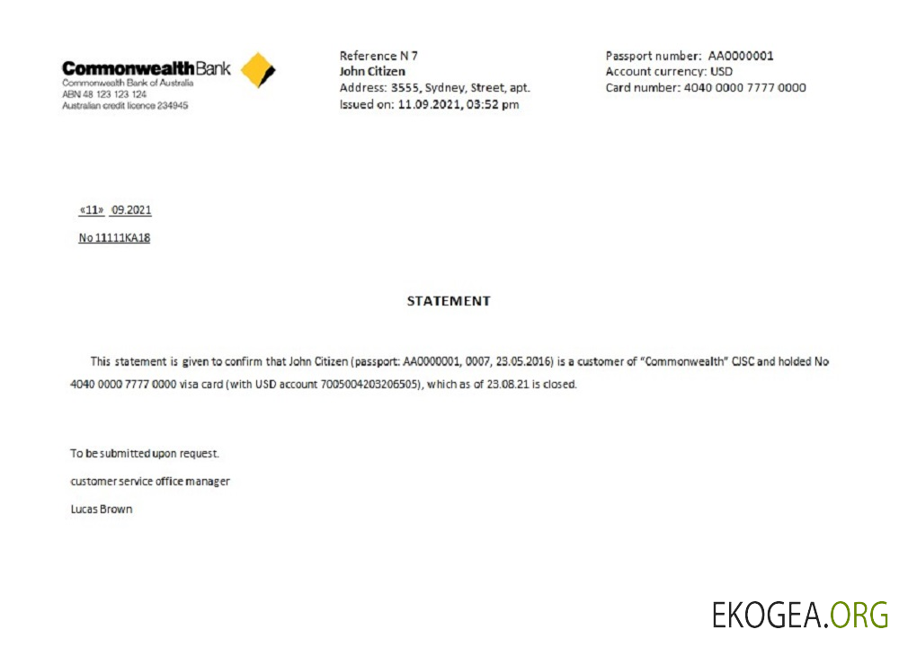 Référence Australie , Commonwealth , closure